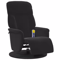 Poltrona Massaggiante Reclinabile con Poggiapiedi Nera Vellutocod mxl 86731 - Vista aggiuntiva 2