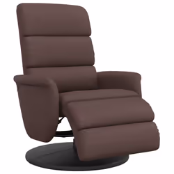 Poltrona Reclinabile con Poggiapiedi Marrone in Similpellecod mxl 85536 - Vista aggiuntiva 2