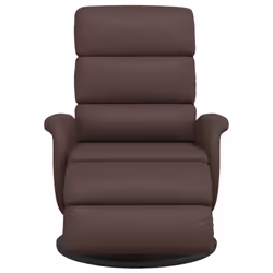 Poltrona Reclinabile con Poggiapiedi Marrone in Similpellecod mxl 85536 - Vista aggiuntiva 3