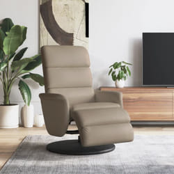 Poltrona Reclinabile con Poggiapiedi Cappuccino in Similpelle Vidaxl 25508