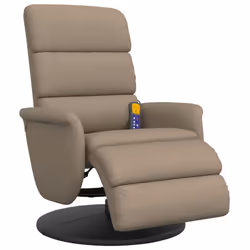 Poltrona Reclinabile Massaggi Poggiapiedi Cappuccino Similpellecod mxl 133480 - Vista aggiuntiva 2