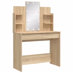 Toeletta con Luci LED Rovere Sonoma 96x40x142 cmcod mxl 106506 - Vista aggiuntiva 3