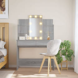 Vidaxl - Toeletta con Luci led Grigio Sonoma 96x40x142 cm 56973