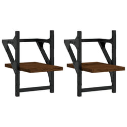 VidaXL 836232 scaffale Legno, Metallo Marrone, Legno