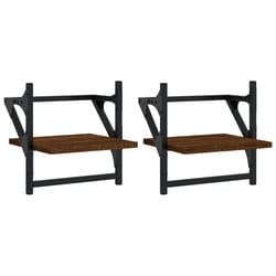VidaXL 836237 scaffale Legno, Metallo Marrone, Legno