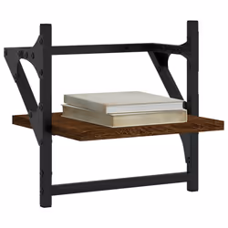 VidaXL 836237 scaffale Legno, Metallo Marrone, Legno