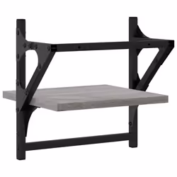 VidaXL 836241 scaffale Legno, Metallo Grigio - Vista aggiuntiva 7