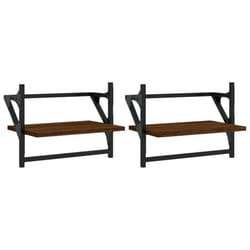 VidaXL 836242 scaffale Legno, Metallo Marrone, Legno