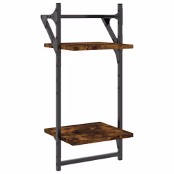 VidaXL 836255 scaffale Legno, Metallo Quercia, Marrone - Vista aggiuntiva 4