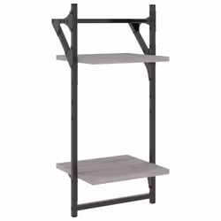 VidaXL 836256 scaffale Legno, Metallo Grigio - Vista aggiuntiva 4