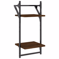 VidaXL 836257 scaffale Legno, Metallo Marrone, Legno - Vista aggiuntiva 4