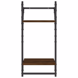 VidaXL 836257 scaffale Legno, Metallo Marrone, Legno - Vista aggiuntiva 5