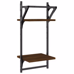 VidaXL 836257 scaffale Legno, Metallo Marrone, Legno - Vista aggiuntiva 7