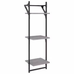 VidaXL 836261 scaffale Legno, Metallo Grigio - Vista aggiuntiva 4