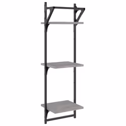 VidaXL 836261 scaffale Legno, Metallo Grigio - Vista aggiuntiva 7