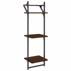 VidaXL 836262 scaffale Legno, Metallo Marrone, Legno - Vista aggiuntiva 4