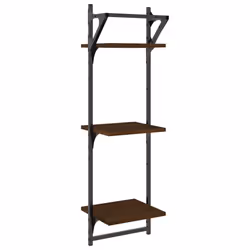 VidaXL 836262 scaffale Legno, Metallo Marrone, Legno - Vista aggiuntiva 7