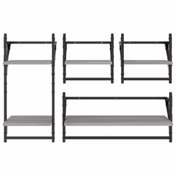 VidaXL 836266 scaffale Legno, Metallo Grigio - Vista aggiuntiva 4