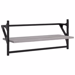 VidaXL 836266 scaffale Legno, Metallo Grigio - Vista aggiuntiva 5
