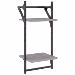 VidaXL 836266 scaffale Legno, Metallo Grigio - Vista aggiuntiva 7