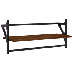 VidaXL 836267 scaffale Legno, Metallo Marrone, Legno - Vista aggiuntiva 5