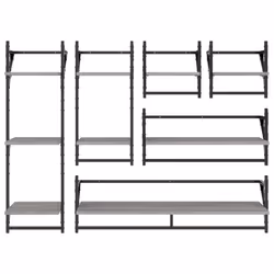 VidaXL 836271 scaffale Legno, Metallo Grigio - Vista aggiuntiva 4