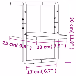 VidaXL 836273 scaffale Legno, Metallo Nero - Vista aggiuntiva 6