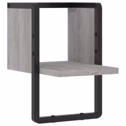 VidaXL 836276, Legno, Metallo, Grigio, 200 mm, 250 mm, 300 mm, 1 pz