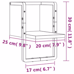 VidaXL 836276 scaffale Legno, Metallo Grigio - Vista aggiuntiva 8