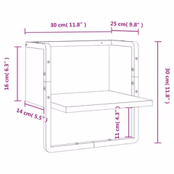 VidaXL 836278 scaffale Legno, Metallo Nero - Vista aggiuntiva 8