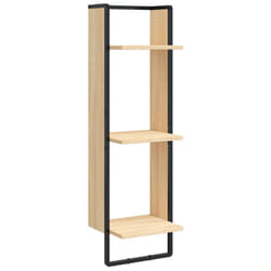 VidaXL 836304 scaffale Metallo, Legno Quercia