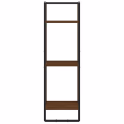 VidaXL 836307 scaffale Legno, Metallo Marrone, Legno - Vista aggiuntiva 4