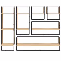 VidaXL 836314 scaffale Legno, Metallo Legno - Vista aggiuntiva 4