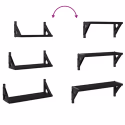 VidaXL 836318 scaffale Legno, Metallo Nero - Vista aggiuntiva 7