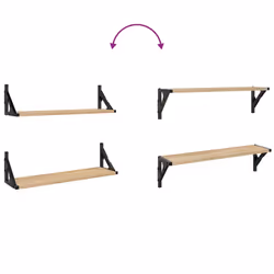 VidaXL 836334 scaffale Legno, Metallo Legno - Vista aggiuntiva 8