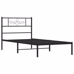 Giroletto con Testiera in Metallo Nero 90x190 cmcod mxl 129858 - Vista aggiuntiva 3