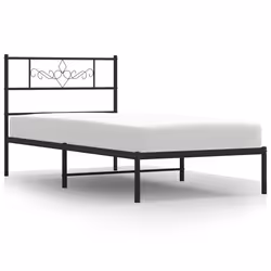 Giroletto con Testiera in Metallo Nero 100x190 cmcod mxl 81917 - Vista aggiuntiva 2