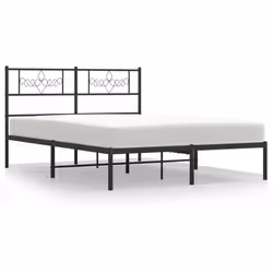 Giroletto con Testiera in Metallo Nero 120x200 cmcod mxl 129787 - Vista aggiuntiva 2