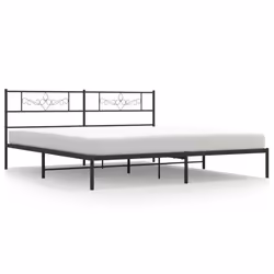 Giroletto con Testiera in Metallo Nero 200x200 cmcod mxl 105879 - Vista aggiuntiva 2