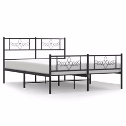 Giroletto con Testiera e Pediera Metallo Nero 120x190 cmcod mxl 81902 - Vista aggiuntiva 2