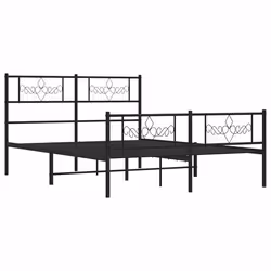 Giroletto con Testiera e Pediera Metallo Nero 135x190 cmcod mxl 129902 - Vista aggiuntiva 3