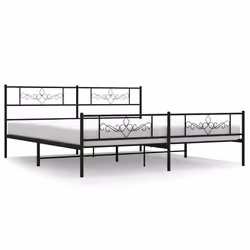 Giroletto con Testiera e Pediera Metallo Nero 183x213 cmcod mxl 129793 - Vista aggiuntiva 2