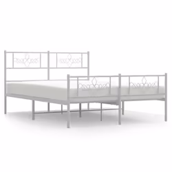 Giroletto con Testiera e Pediera Metallo Bianco 120x190 cmcod mxl 105823 - Vista aggiuntiva 2
