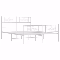 Giroletto con Testiera e Pediera Metallo Bianco 120x190 cmcod mxl 105823 - Vista aggiuntiva 3