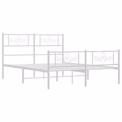 Giroletto con Testiera e Pediera Metallo Bianco 150x200 cmcod mxl 129803 - Vista aggiuntiva 3