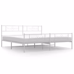 Giroletto con Testiera e Pediera Metallo Bianco 183x213 cmcod mxl 78774 - Vista aggiuntiva 2