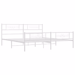 Giroletto con Testiera e Pediera Metallo Bianco 183x213 cmcod mxl 78774 - Vista aggiuntiva 3