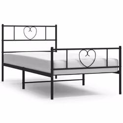 Giroletto con Testiera e Pediera Metallo Nero 107x203 cmcod mxl 111781 - Vista aggiuntiva 2