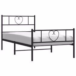 Giroletto con Testiera e Pediera Metallo Nero 107x203 cmcod mxl 111781 - Vista aggiuntiva 3