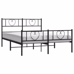 Giroletto con Testiera e Pediera Metallo Nero 120x200 cmcod mxl 126706 - Vista aggiuntiva 3
